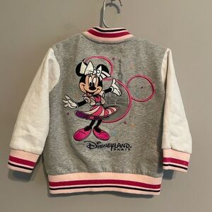 DISNEY Minnie Mouse Letterman Jacket Pink Disney World 30th anniversary‎ size 4